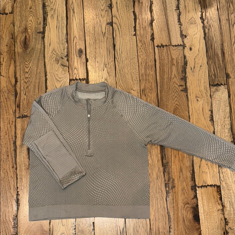 Women’s LuluLemon Gray Half-Zip Sweater